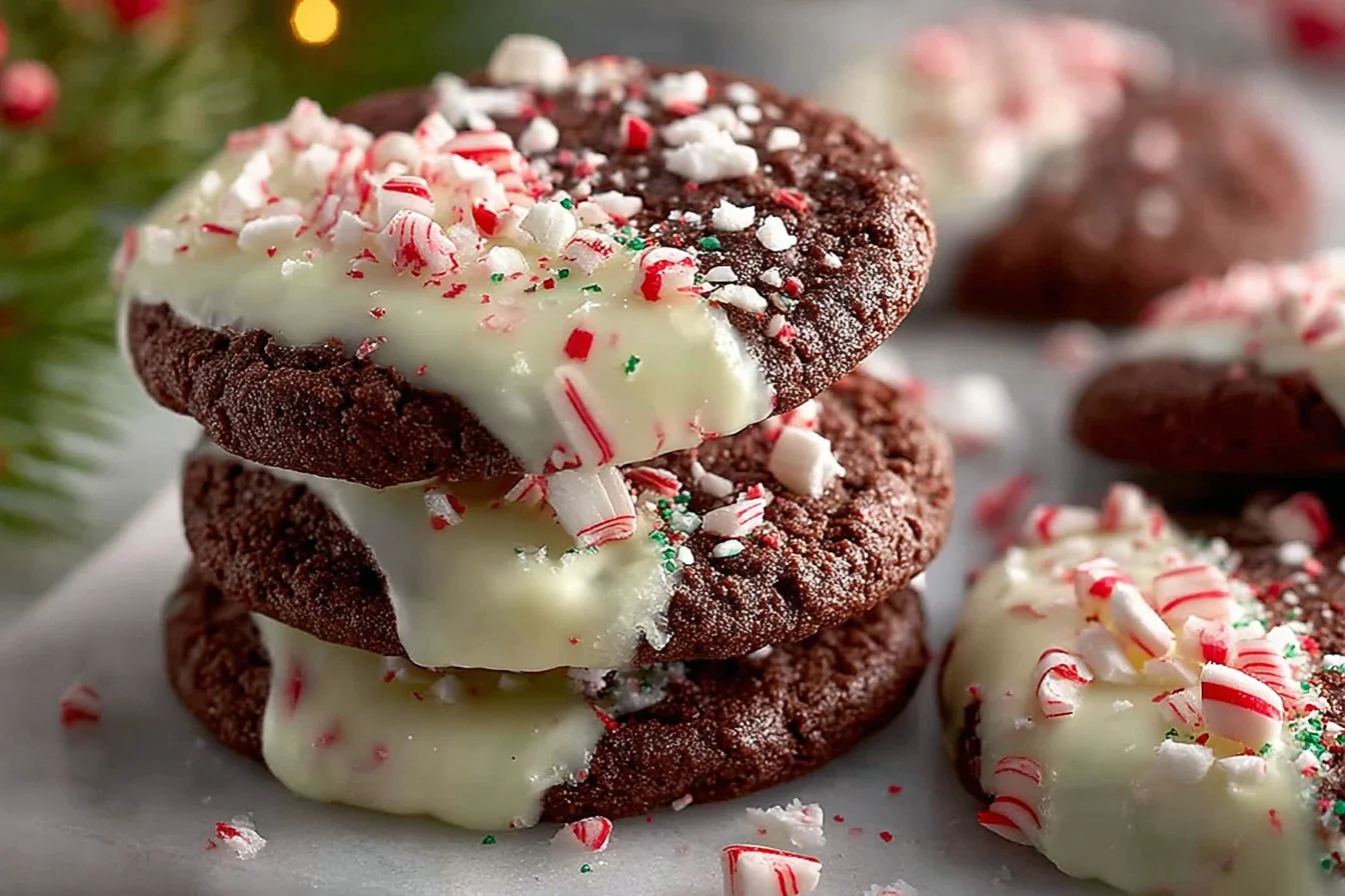 Delicious homemade chocolate sugar cookies on a plate