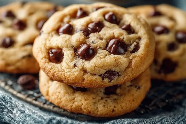Classic soft chocolate chip cookies fresh out of the oven