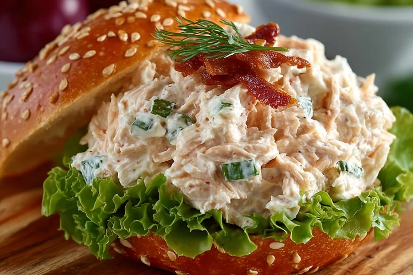 Delicious Chicken Salad Chick Buffalo Barclay recipe featuring spicy chicken salad.