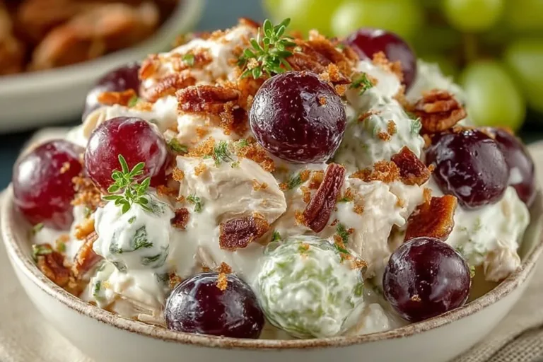 Delicious chicken salad with grapes inspired by Chicken Salad Chick recipe