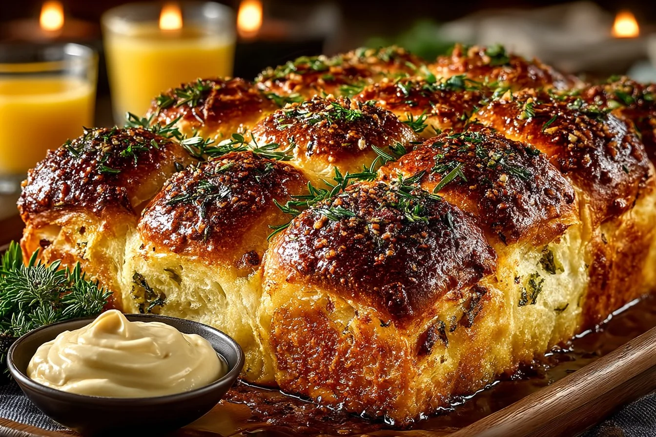 Delicious Cowboy Breakfast Sliders served with eggs and buffalo sauce