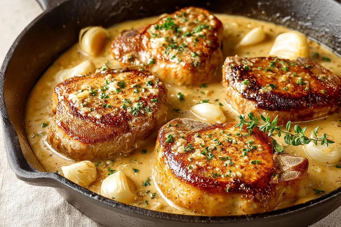 Creamy Garlic Pork Chops