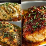 Delicious crockpot chicken breast served with vegetables