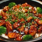 Delicious crockpot teriyaki chicken served with rice and vegetables