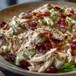 Delicious Fall Harvest Chicken Salad with seasonal ingredients.