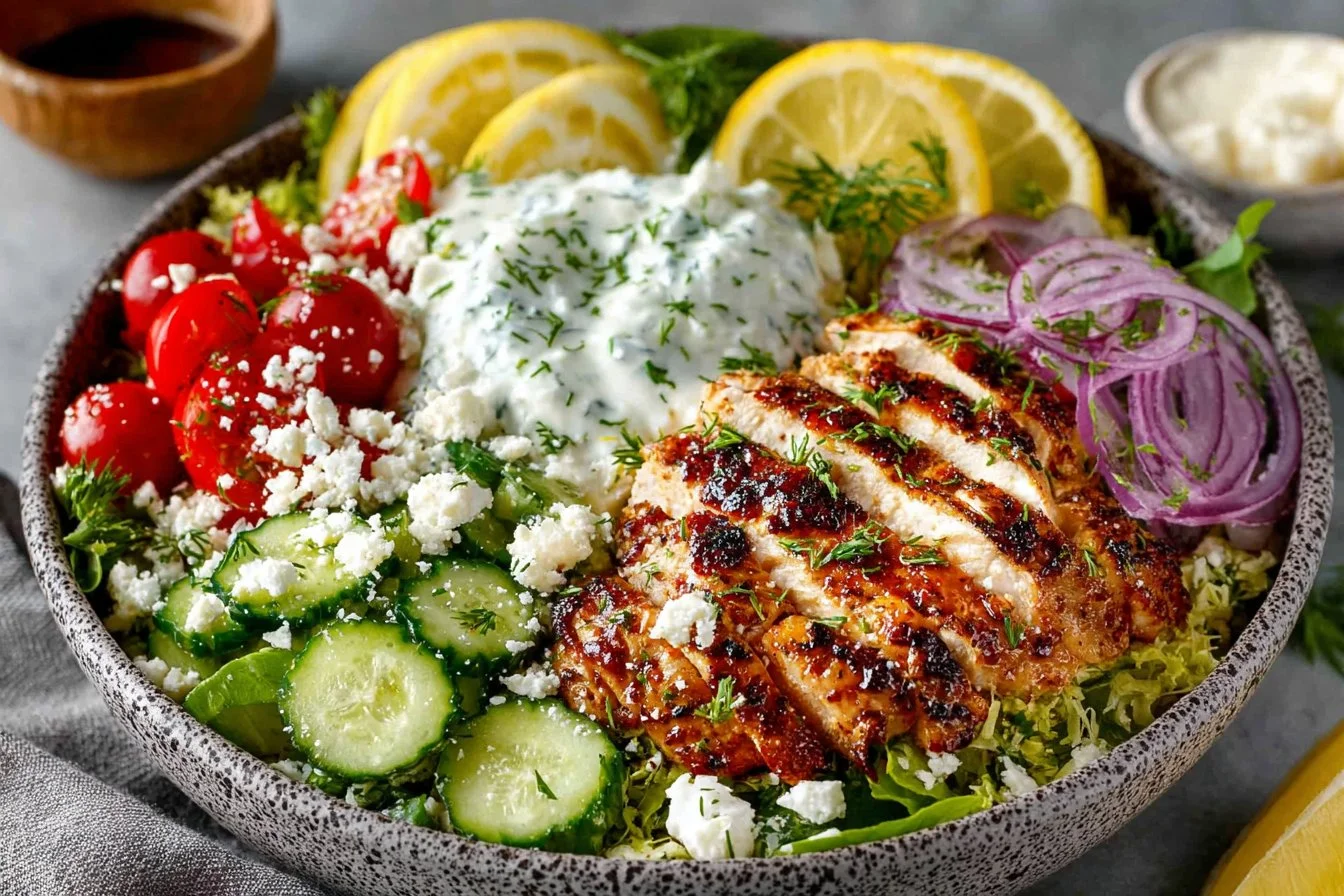 Greek Chicken Bowls with Tzatziki
