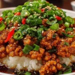 Delicious Honey Garlic Ground Turkey served with vegetables in a bowl.