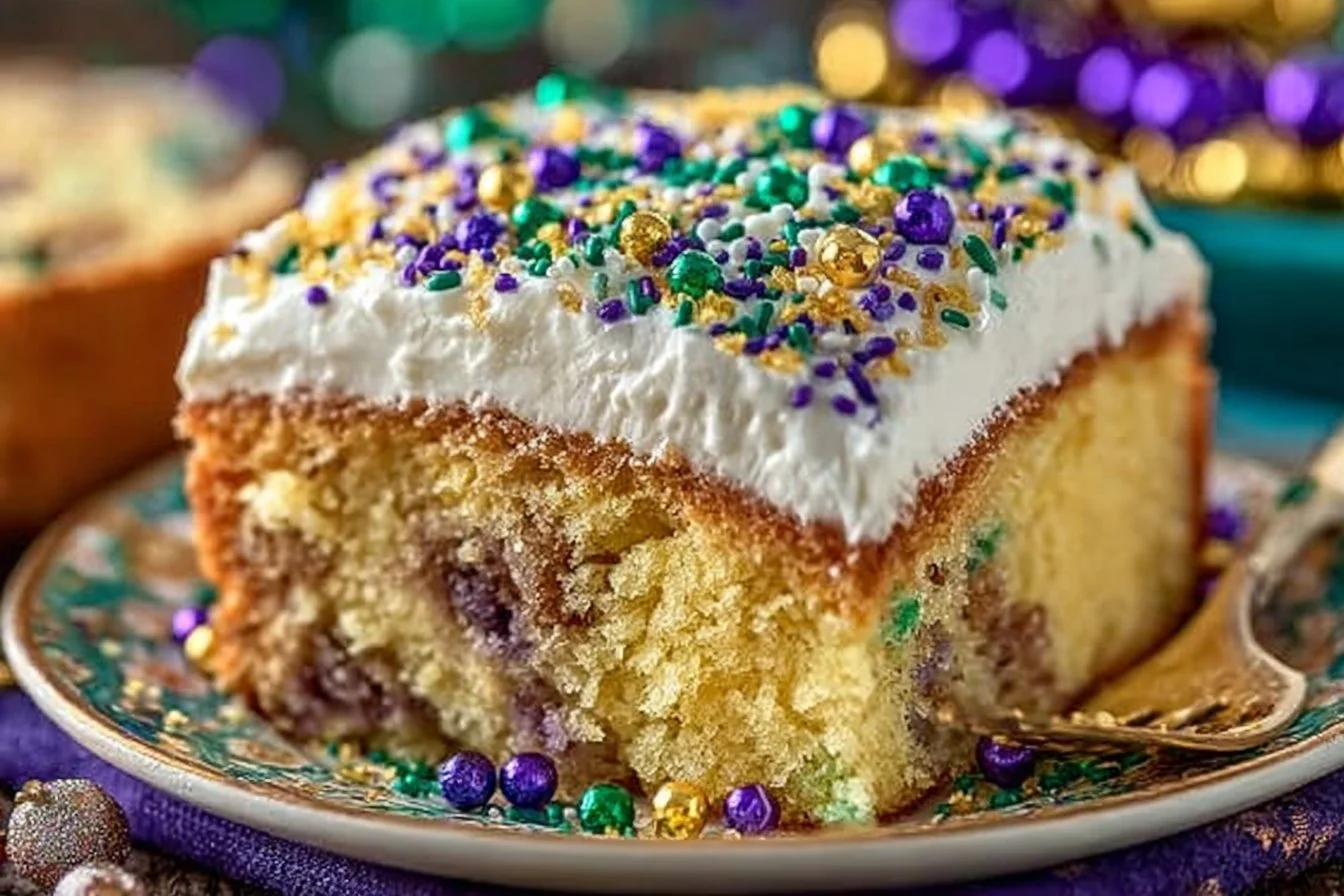 King Cake Poke Cake