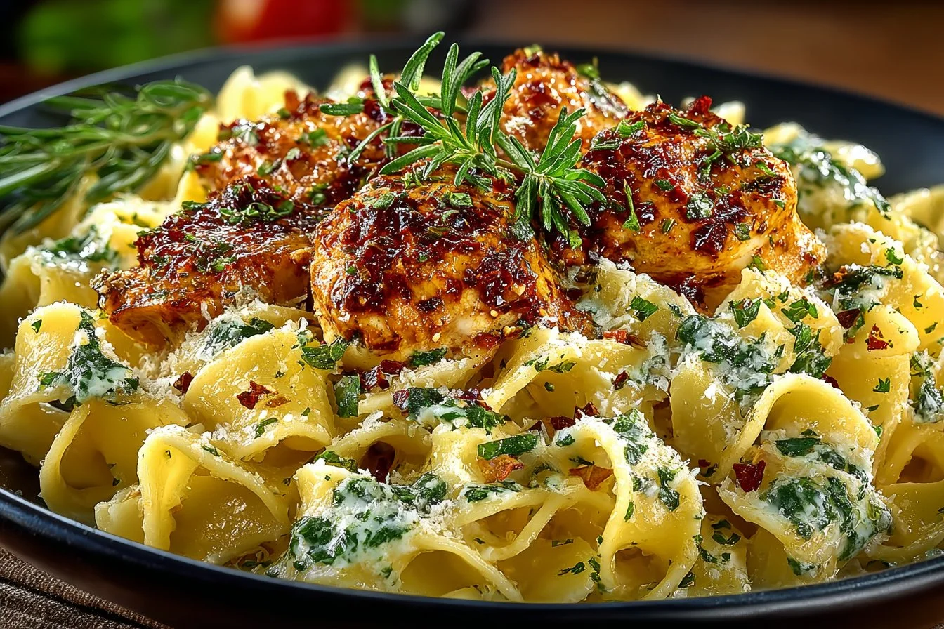 Mafaldine Pasta with Lemon and Broccoli topped with Parmesan cheese
