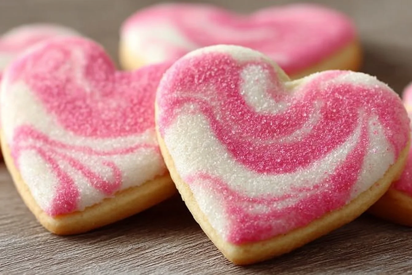 Marbled Pink Valentine’s Day Sugar Cookies