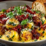 Delicious Marry Me Gnocchi topped with fresh herbs and cheese