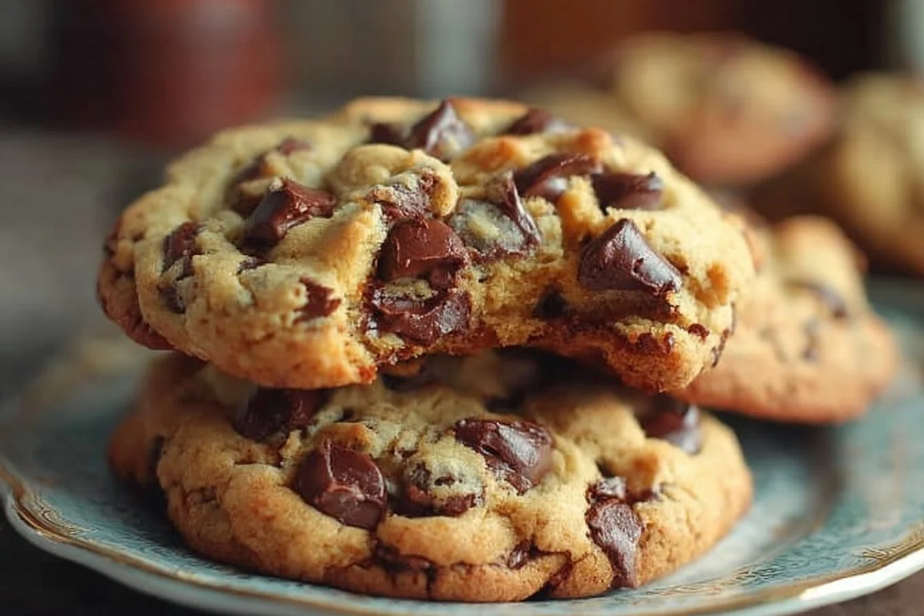 Perfect chocolate chip cookies freshly baked and ready to enjoy