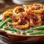 Pioneer Woman's green bean casserole dish served at a family gathering