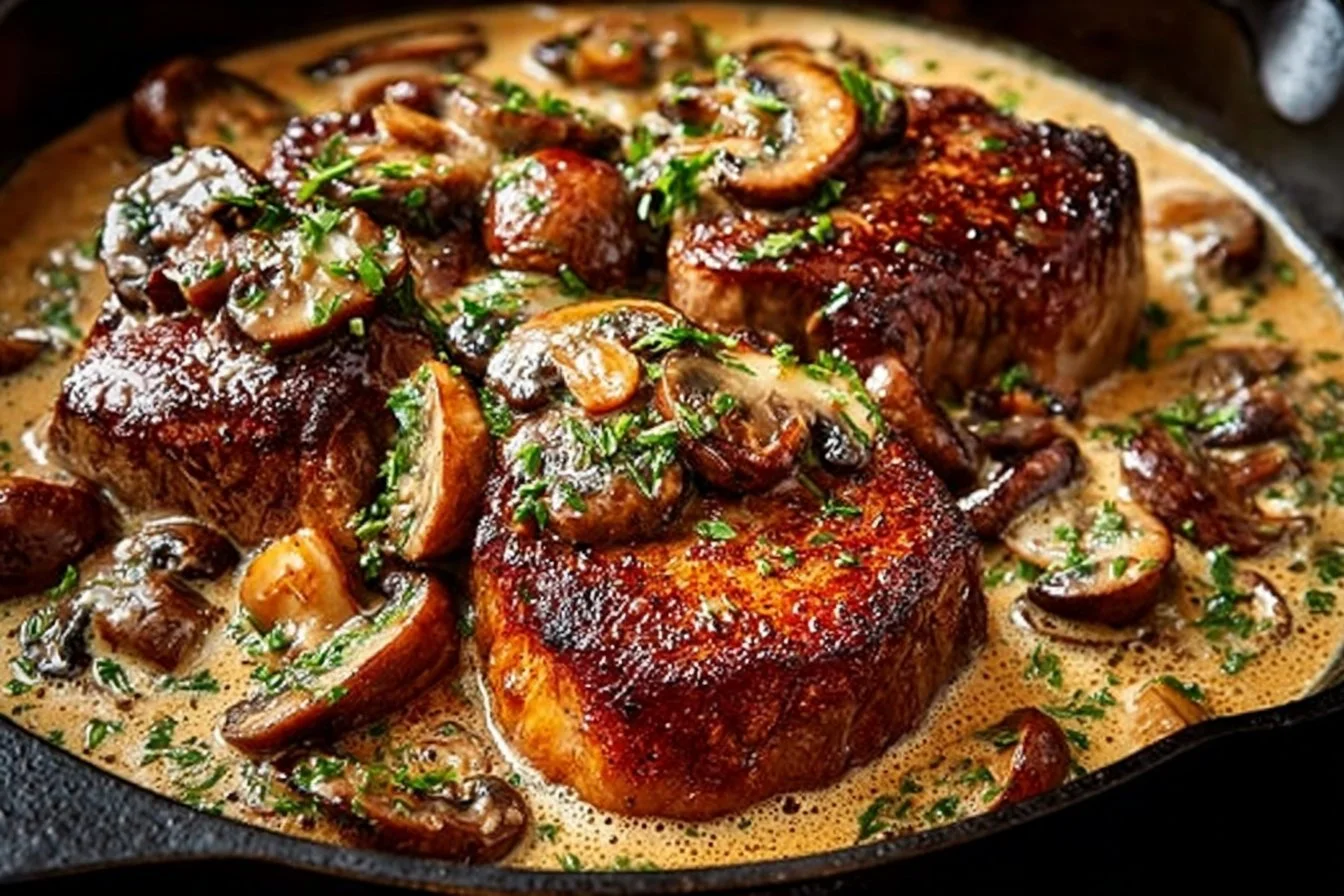 Pork Chops with Mushroom Cream Sauce
