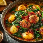 Bowl of rich and creamy Marry Me Chicken Soup garnished with parsley