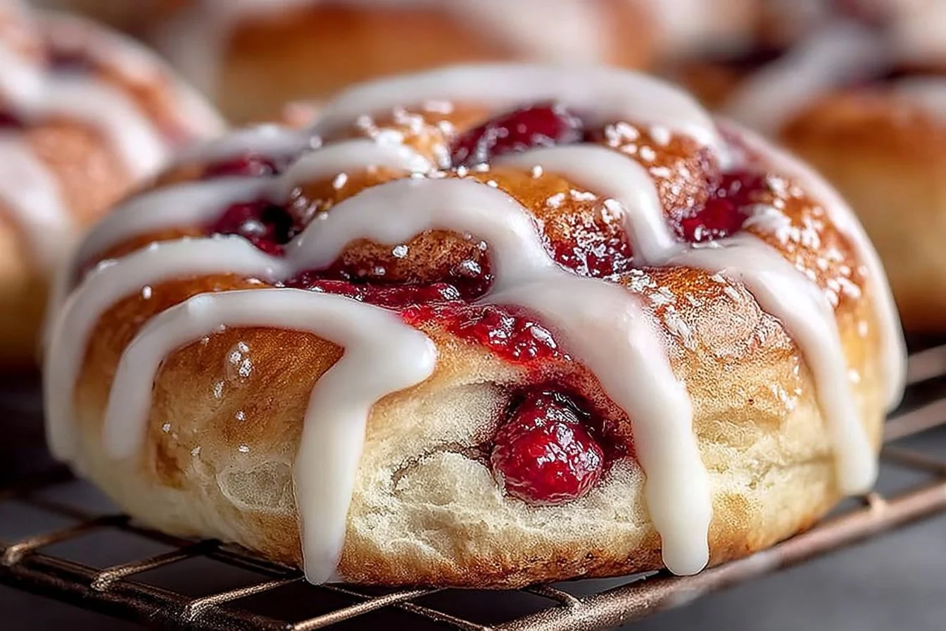 Strawberry Cinnamon Rolls With Cream Cheese Frosting