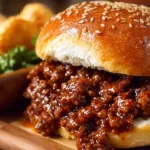 Delicious homemade sloppy joes served on a plate