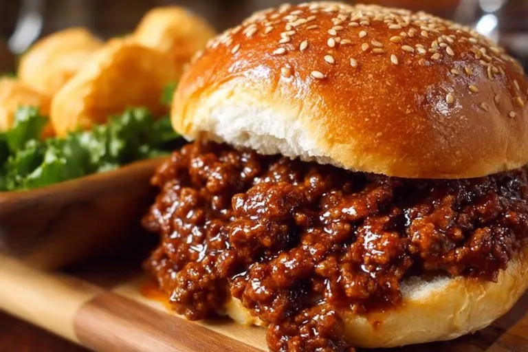 Delicious homemade sloppy joes served on a plate