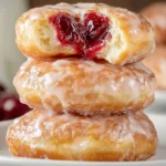 Golden brown Air Fryer cherry pie bites served on a plate with cherries.
