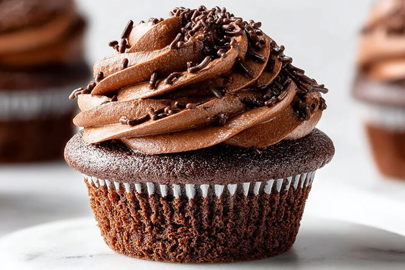 Delicious best chocolate cupcakes with rich frosting and sprinkles