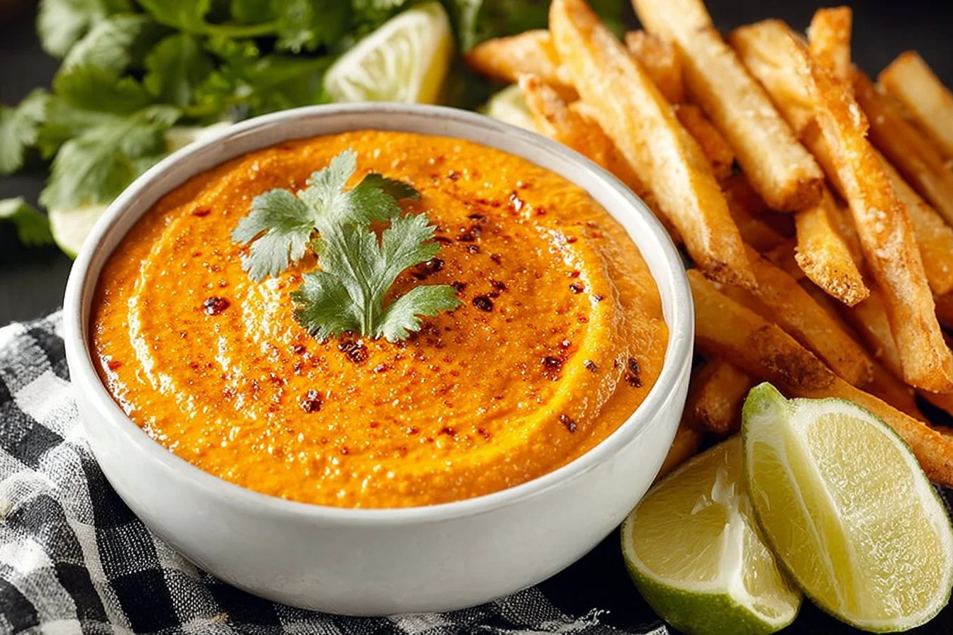 Delicious Chipotle Aioli sauce in a bowl for dipping and cooking