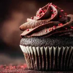 Delicious dark chocolate raspberry cupcakes topped with fresh raspberries