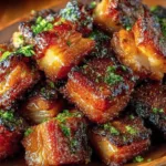 Deliciously crispy fried pork belly bites served as a savory snack