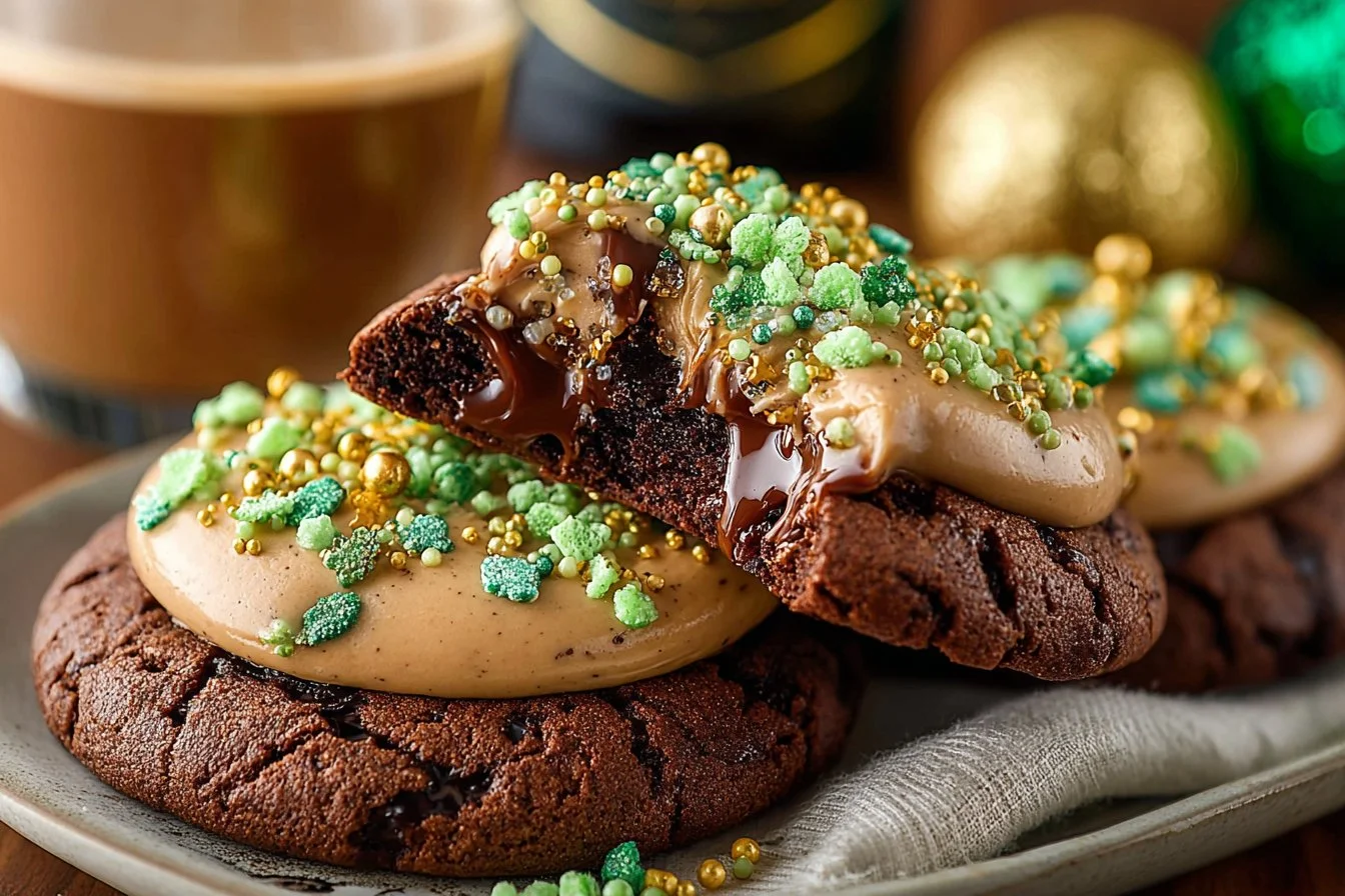 Delicious Irish Coffee Cookies on a plate with coffee cup