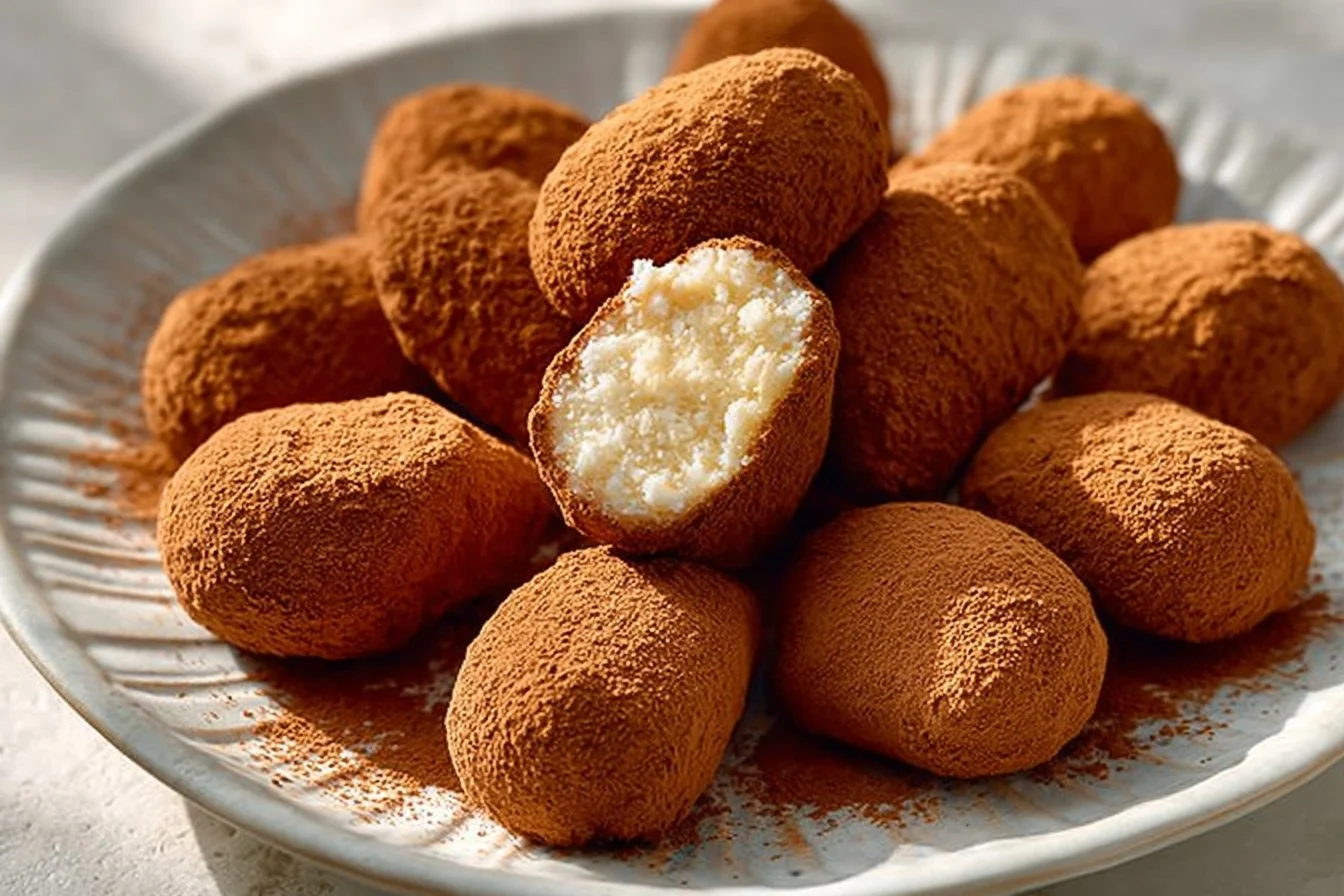 Delicious Irish Potato Candy made with sweetened potato and coconut coating