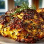 Crispy and juicy air fryer chicken served with herbs and spices