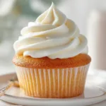 Delicious vanilla cupcakes with creamy vanilla buttercream frosting