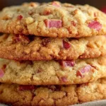 Delicious Brown Sugar Rhubarb Cookies fresh out of the oven.