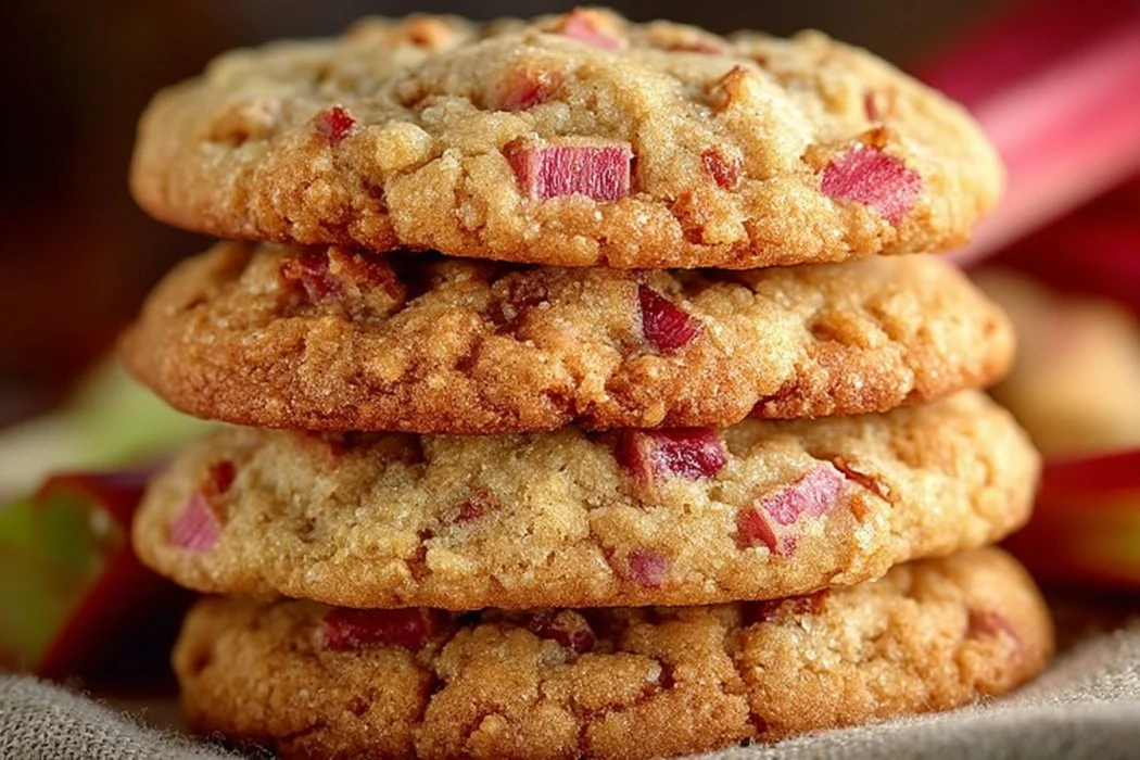 Brown Sugar Rhubarb Cookies