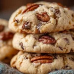 Delicious Butter Pecan Cake Mix Cookies on a baking sheet