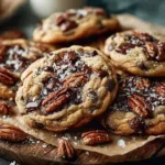 Delicious Butter Pecan Chocolate Chip Cookies on a plate