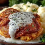 Delicious chicken fried chicken served with sides on a plate