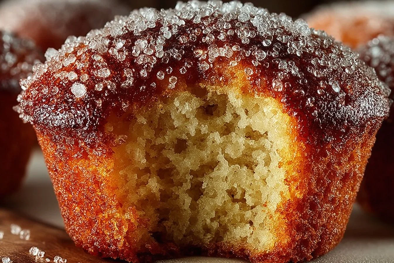 Delicious cinnamon banana bread muffins in a rustic setting