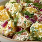 Delicious Ina Garten's potato salad served in a bowl