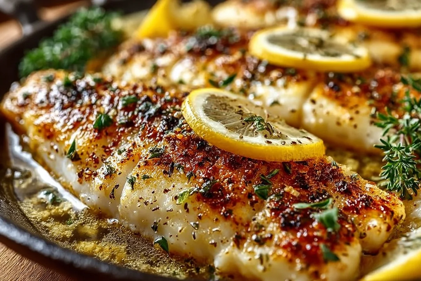 Lemon Garlic Butter Baked Tilapia