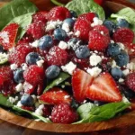 Red, white, and blue patriotic appetizers for festive celebrations.