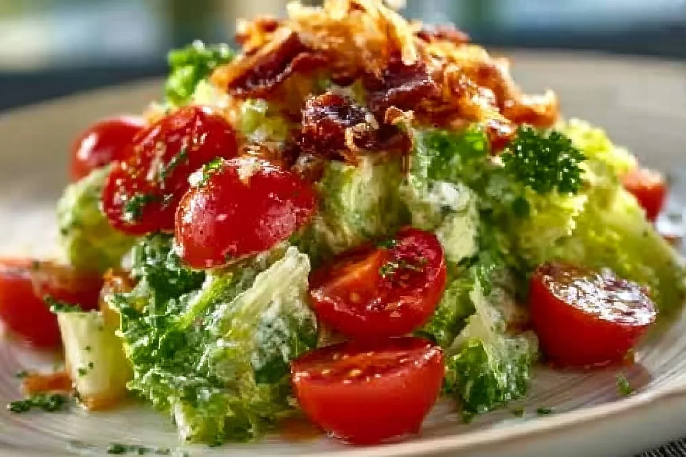 Delicious Ruth’s Chris Steakhouse Chopped Salad copycat recipe on a plate