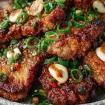 Cooked salt and pepper pork chops on a plate garnished with herbs