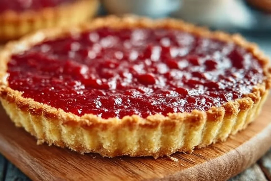 Sweet Rhubarb Custard Tart