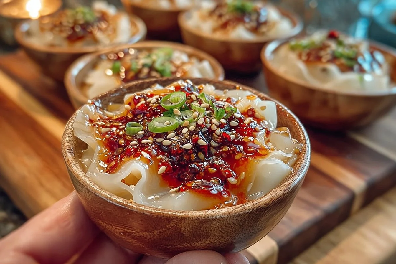 Delicious viral pork dumpling lasagna served on a plate