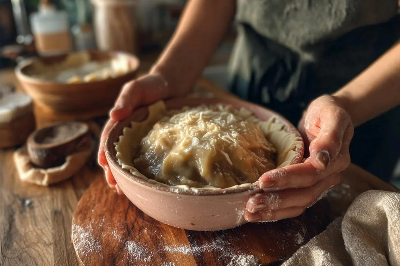 Delicious viral soup dumpling lasagna served in a plate