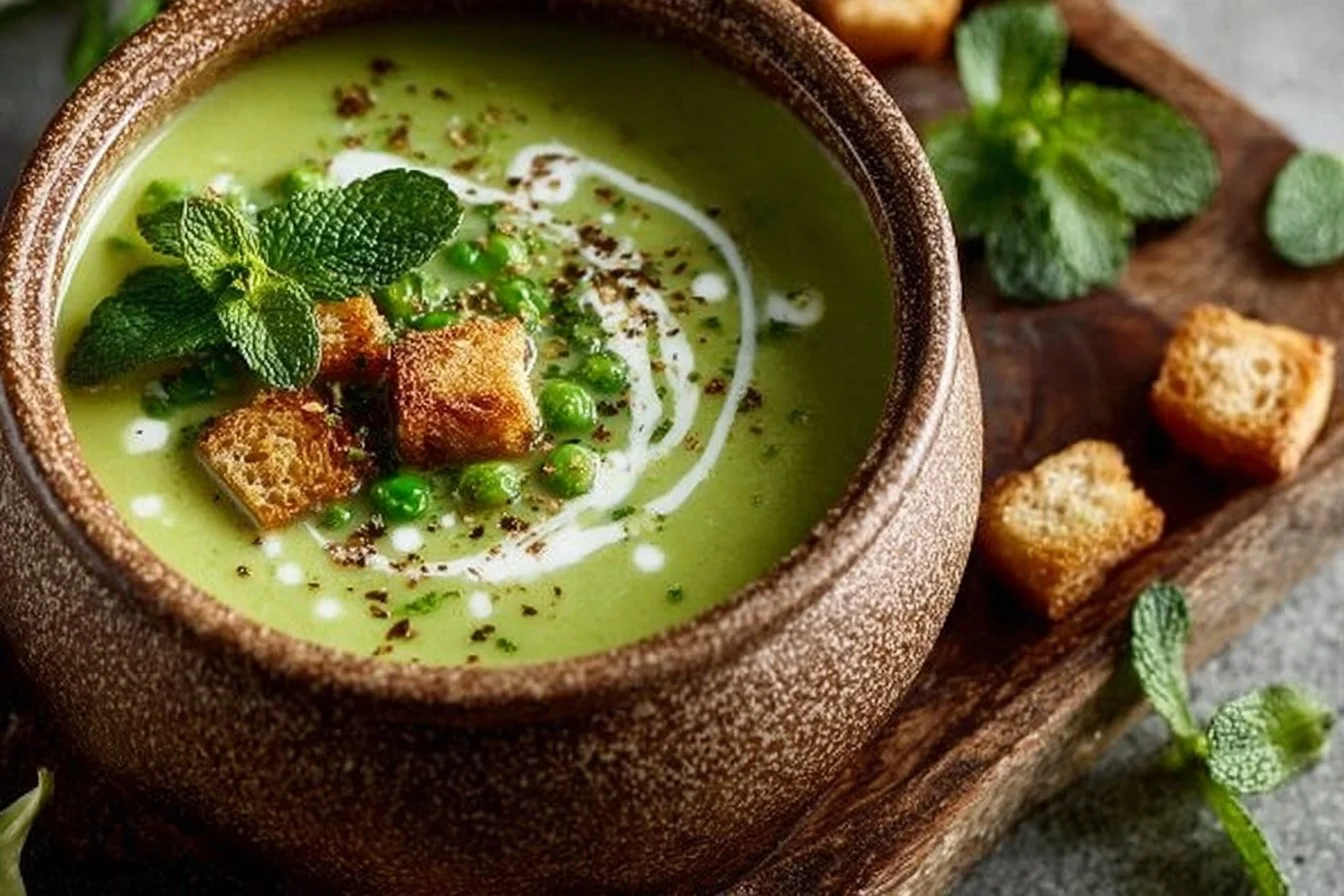 5 Ingredient Pea and Mint Soup