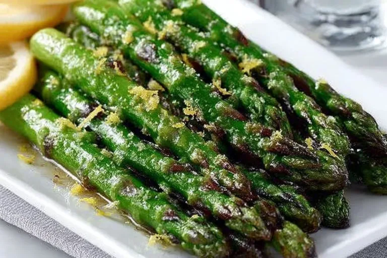 Delicious air fryer asparagus recipe with vibrant green color and seasonings