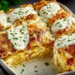 Delicious Chicken Alfredo Lasagna Roll Ups served on a plate