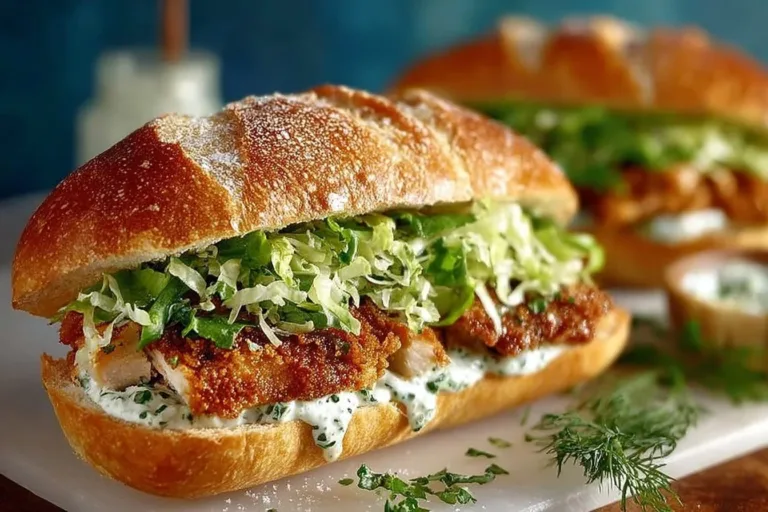 Delicious Chicken Caesar Sandwich with grilled chicken, romaine lettuce, and Caesar dressing