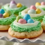 Decorated Easter sugar cookies in pastel colors and fun shapes
